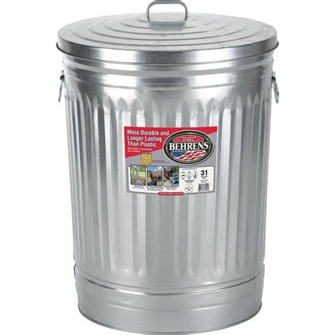 metal garbage box|40 gallon metal trash can.